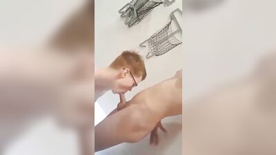 Soccer Teammate Frenzy: Nerdy Ball Boy Cums and Swallows for the Win!