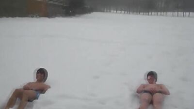 Winters Wild Nudes - Riverboys in the Snow: Gay Porn Adventure