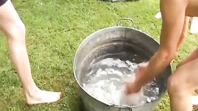 Camping Trip Straight Boys Gay Porn Tube: Bareback Group Action Sex in the Woods!