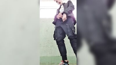 Twink Cum Shots: Public Outside Solo Adventure