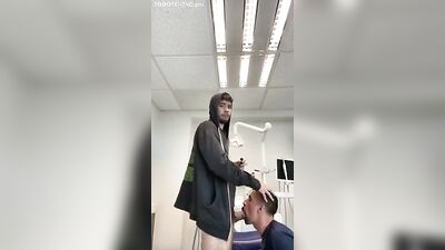 Fucking his Latino twink dentist - Public office fun!