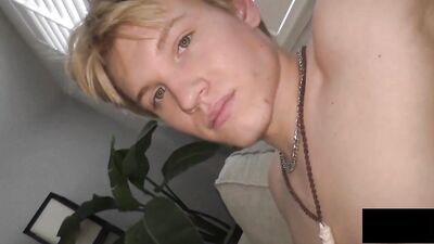 Cumming with Daddys Fat Cock! Gay Porn Blond Boy Sucking Tube