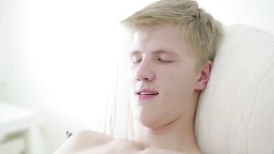 Young Blond Strips Down For JO Boys Porn!