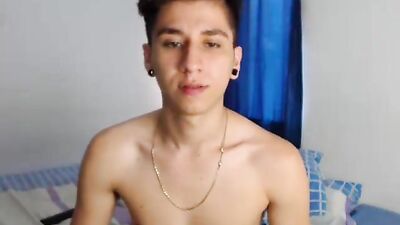Young Latino Jerks Off on Webcam with Boys Gay Porn!