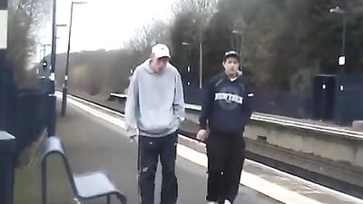 Skaters Smoking and Spitting Adventure with Twink Tube