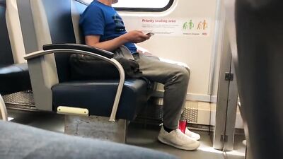 Jerking on Public Transport - Join In Porns Amateur Cum Shots & Handjobs