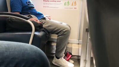 Jerking on Public Transport - Join In Porns Amateur Cum Shots & Handjobs