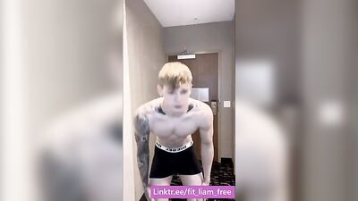 Jerking Off The Fat Dick With A Muscular Blond Teen