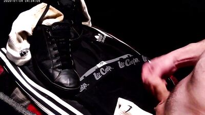 Sexy Scally Shoots Cum on His Clothes in the Chavs Bedroom!