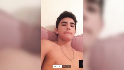 Latino Boy in American Eagle Underwear Jerks Off for Girl on Cam!