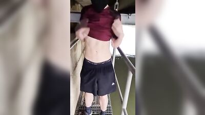 Outdoor Amateur Twink Risky Jerk Off - The Bridge Edition!