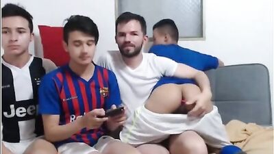 Latino Twink Soccer Fetish After Party - The Coach and His Team