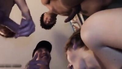 Straight Men Go Gay: Action-Packed Bareback Group Sex!