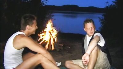 Campfire Fireworks - Two Handsome Boys Light Up The Night!