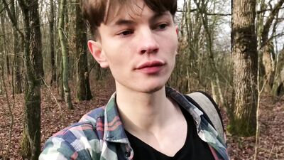 Forest F*ckfest: Amateur Twink Cum in the Woods