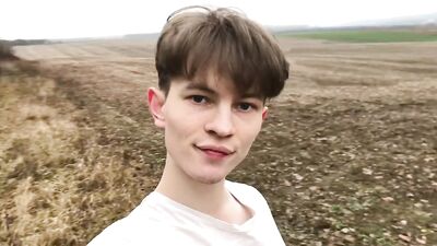 Cum with Cute Boy Outdoor: Real Big Dick Stroking Action!