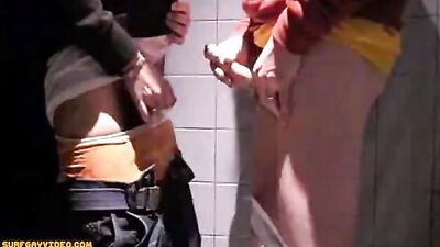 Teen Public Toilet Fun: Two Gay Porn Boys Have Cum-Shot Fun!
