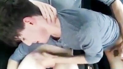 Car Head Fun with Daddy & Boy: Oral Cum Shots!