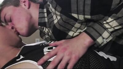 Beige Bedroom Bang-Up Gay Porn Adventure