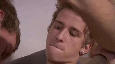 Gay Dormmate Erotica: Risky Flirtation Leads to Bareback Body Cum Shots