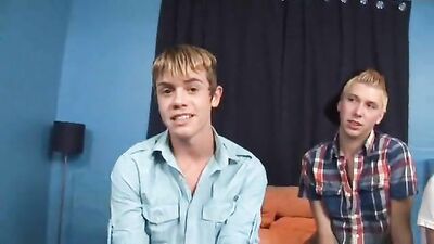 Double Penetration Twink Threesome: Cum in Mouth!