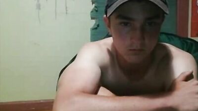 Web Camming Amateur with Yankees Hat - Curious Jocks