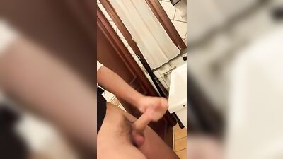 Horny Hottie Jerks in Stall Boys Porn: Steamy Solo Voyeur Action!