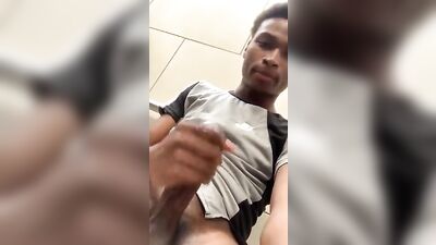 Black Twink Handjob Cum Shots - Web-Cam Black Big Cocks Solo Amateur Cum!