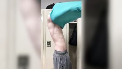 Blond handsome guy strips naked boys porn