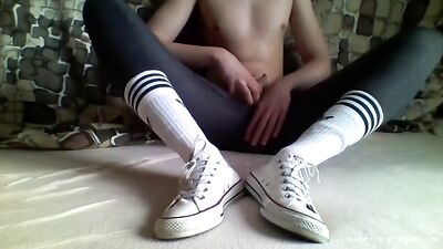 Smooth Jerk-Off Socks: Lonely Foot Fetish Solo