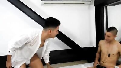 Twink Bareback Action: Bathroom Escapades End in Bedroom Antics