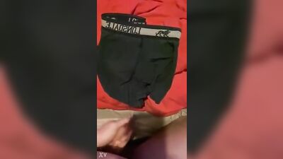 Cum on BF Boxers 2 - Amateur Fetish Solo