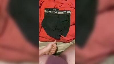 Cum on BF Boxers 2 - Amateur Fetish Solo