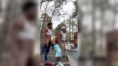 Double Fines: Black Amateur Twinks in Public Oral Cumshots!