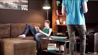 Strawberry Pounds Big Dick: Blond Bareback Fun Oral Cum!