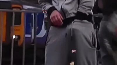 Sweatpants Crew Freeballing Hand In Pants - Fetish Voyeur Lonelygayboy Sweatpants HOT!