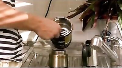 Kitchen Kink: Horny Buddies Meet for Hot Coffee and Fresh Oral Delights