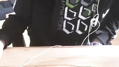 Very hot blond boy fingering his sexy ass with a marker