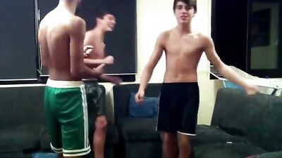 Three guys play strip and dance: Action First Time Movies Music Web-Cam