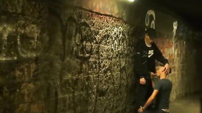 French lads fucking outside with a hookup - Bareback Group Sex Public Outside Voyeur!