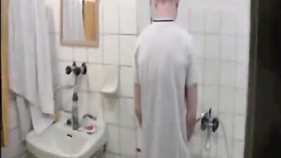 Twinks Flip Flop Fuck in Public Toilet - Cum Shots Oral Exposure