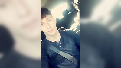 Gay Car Oral: English Boy Sucking Friends Dicks!
