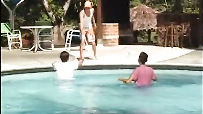 Poolside Trio Slam Lovers Gay Boys Porn