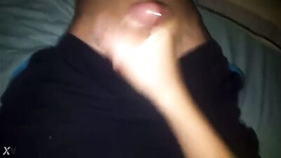 Young Latino Jerks Off with Older Guys Help