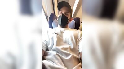 Caught in the Act - Risky Cumshot on the Train