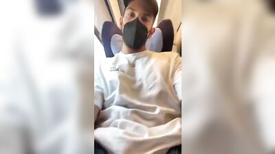 Caught in the Act - Risky Cumshot on the Train