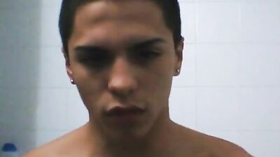 Smooth Latino Perfect Bottom Handjob Showers -