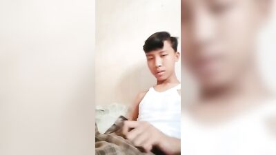 Asian Twink Jerks and Cums After College porn