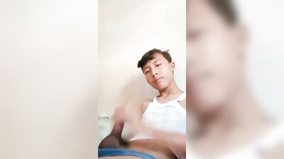 Asian Twink Jerks and Cums After College porn