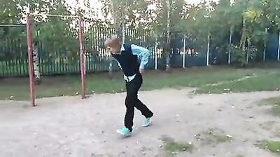Russian Acrobat Boys Favorite Trick